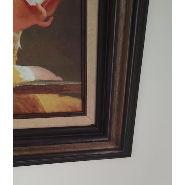 1960s 1960s "The Reader" Repro by Jean-Honore Fragonard in Antique Frame For Sale - Image 5 of 5