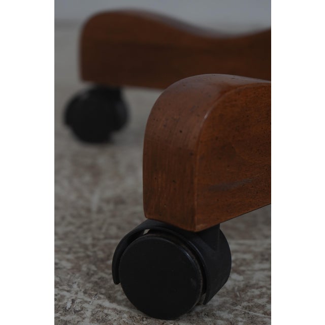 Ethan Allen Burgundy Leather Desk Chair For Sale - Image 9 of 18