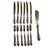 Metal Silver Dessert Cutlery Set, 1950s, Set of 13 For Sale - Image 7 of 12