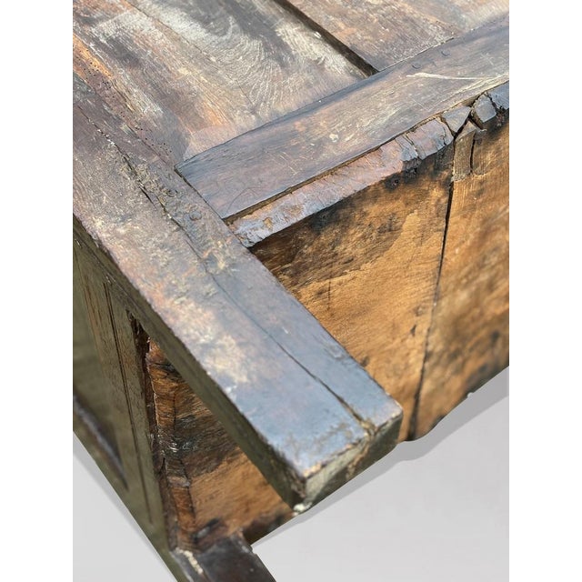 Brown Oak Lancashire Coffer, 1678 For Sale - Image 8 of 13