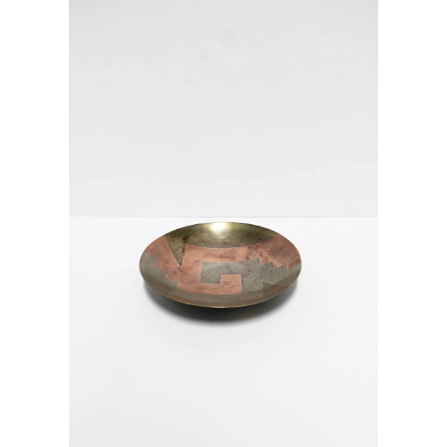 Modern Metals Bowl by E Cabello, Circa 1960s, Mexico For Sale - Image 9 of 12