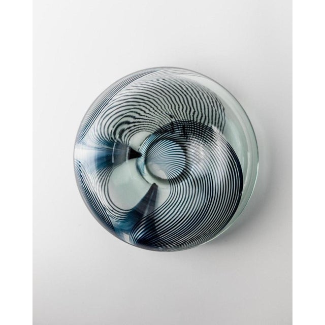 Vintage Filigree Murano Glass Bowl with Twisted Stripe Pattern, Italy, 1970s For Sale - Image 3 of 13