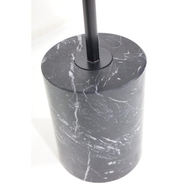 LaPalma Lapalma's Jey Side Table in Black With Marquina Marble Base For Sale - Image 4 of 5