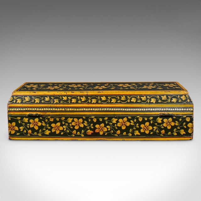 Traditional Antique Calligrapher's Quill Box, Austrian, Hand Painted, Pen Case, Edwardian For Sale - Image 3 of 12