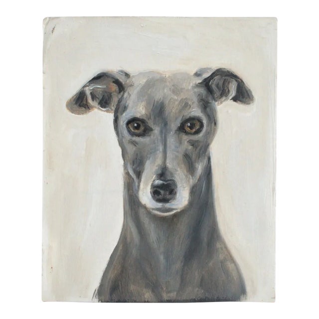 Grey Whippet Giclée Art Print (5"x6") by Susannah Carson For Sale