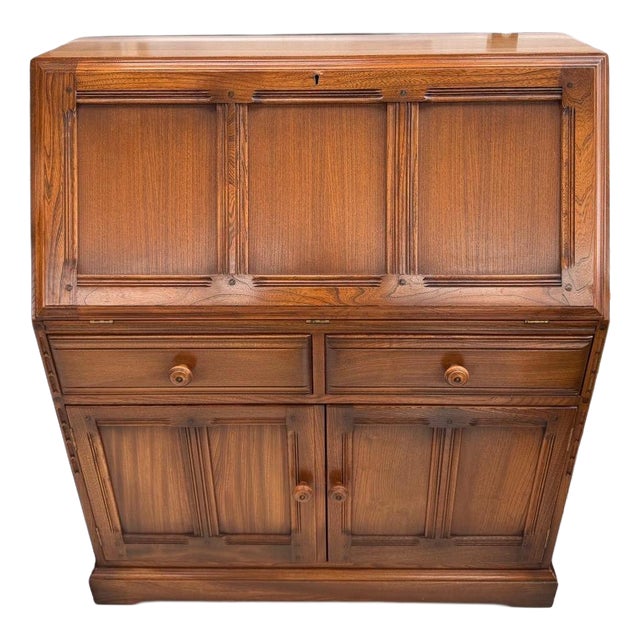 Golden Dawn Secretaire by Lucian Ercolani for Ercol, 1960s For Sale