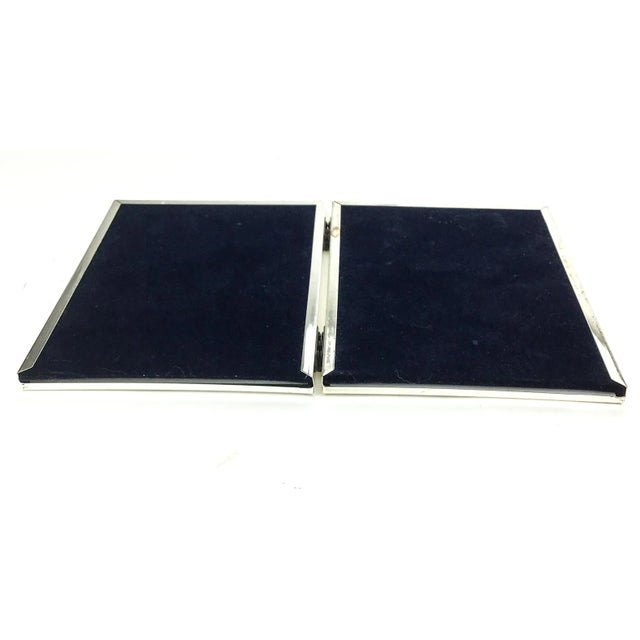 1990s Martha Stewart 5 X 7 Silver Plated Photo Frame Duo For Sale - Image 5 of 7