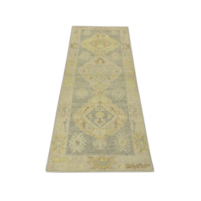 Early 21st Century Modern Turkish Oushak Rug 2'9" x 8'3" For Sale - Image 5 of 5