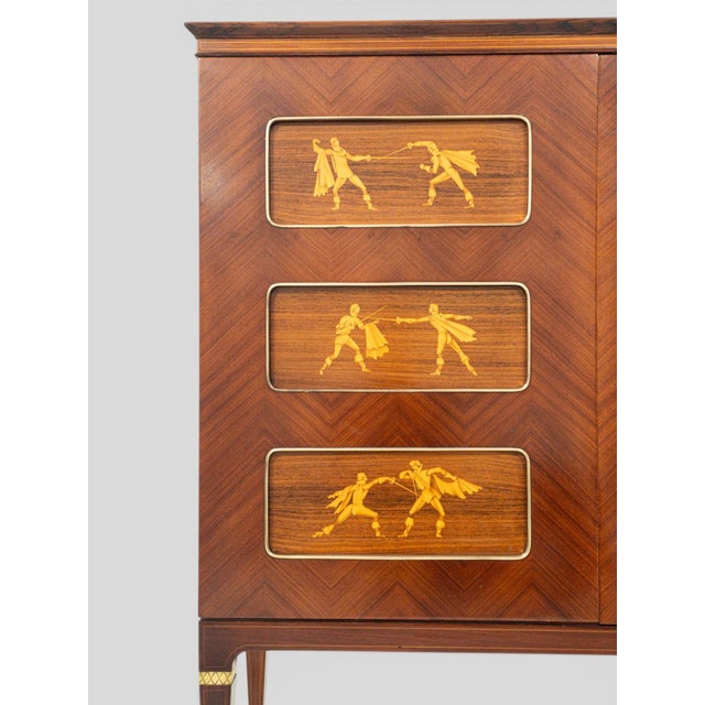 Mid-Century Italian Inlaid Sideboard or by Paolo Buffa, 1958 For Sale - Image 18 of 18