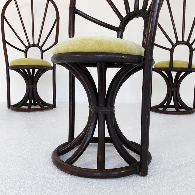 Bamboo Dining Set, 1970s, Set of 5 For Sale - Image 12 of 15