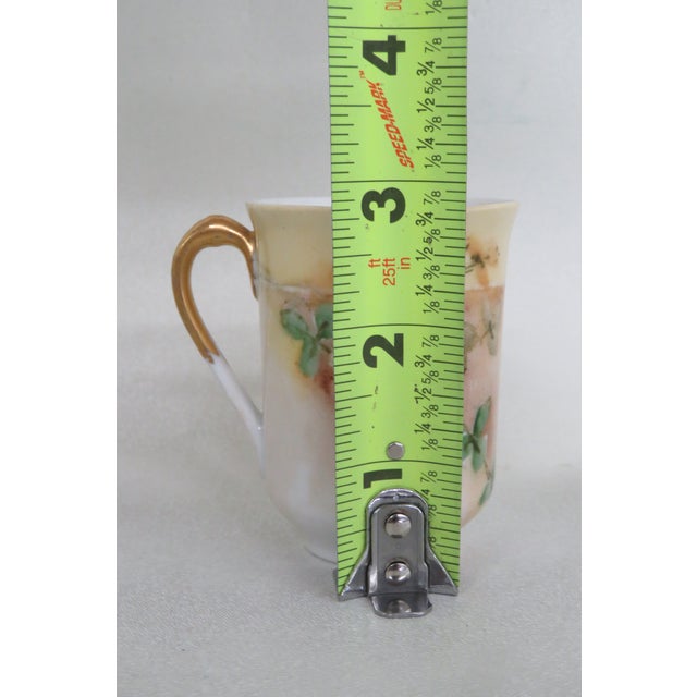 Austria W Porcelain Set of 3 Coffee Espresso Cups and Saucers For Sale - Image 11 of 12