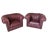 Chesterfield Sofas in Purple Leather, 1980, Set of 3 For Sale - Image 5 of 10