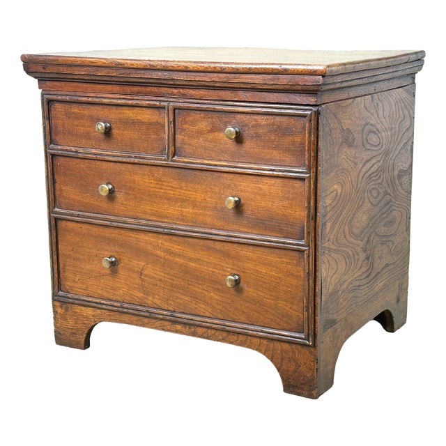 18th Century Georgian Elm Bedside Chest Close Stool For Sale