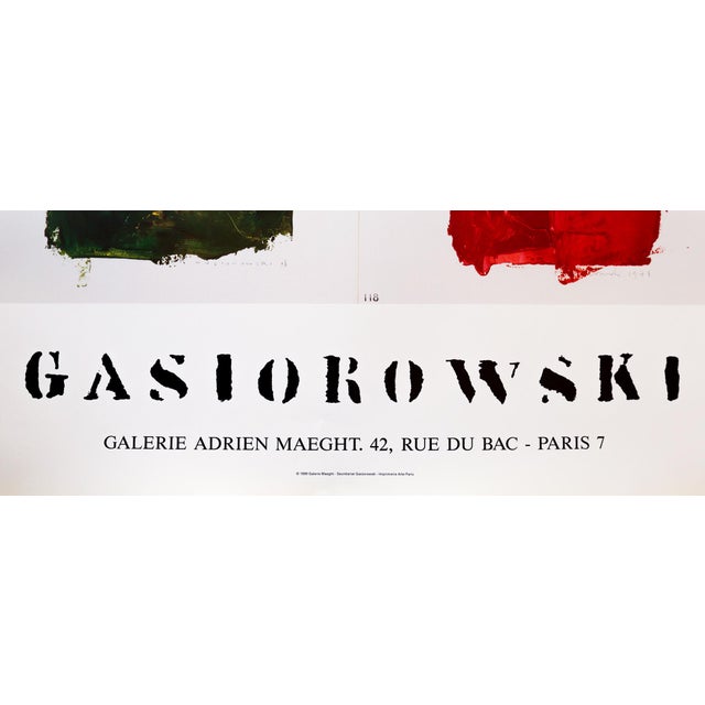 Mid-Century Modern 1973 French Exhibition Poster, Gerard Gasiorowski, Pots De Fleurs 117-118 For Sale - Image 3 of 6