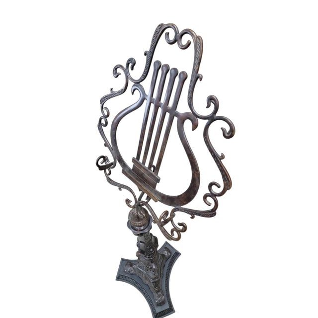 Bronze Vintage Gothic Style Lectern/Music Stand Attributed to Maitland Smith For Sale - Image 8 of 10
