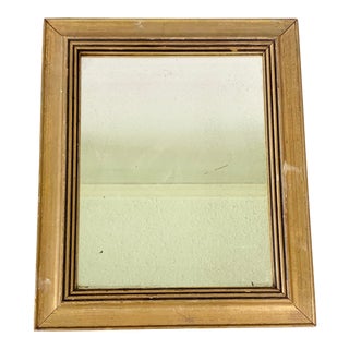Vintage Gold Wood Frame Mirror For Sale