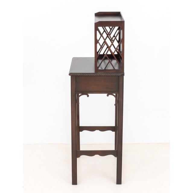 Wood Chinese Chippendale Style Mahogany Desk For Sale - Image 7 of 8