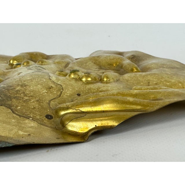 Goldenrod Brass Piura Wall Plaque or Relief attributed to Barbro Bäckström, 1978 For Sale - Image 8 of 11