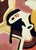 Bold abstract painting with pink, yellow, black, brown and white forms by Les (Leslie Luverne) Anderson (American,...