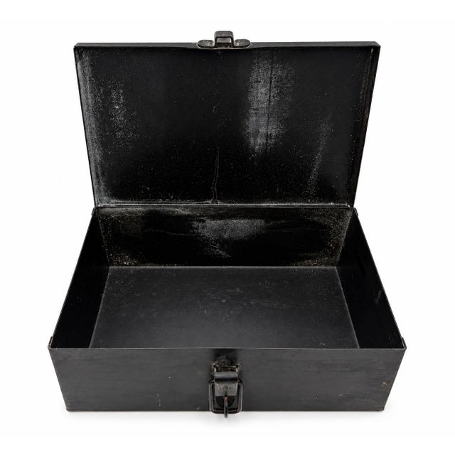 Vintage Baccart Casino De Monte Carlo Black Metal Box For Sale - Image 4 of 12