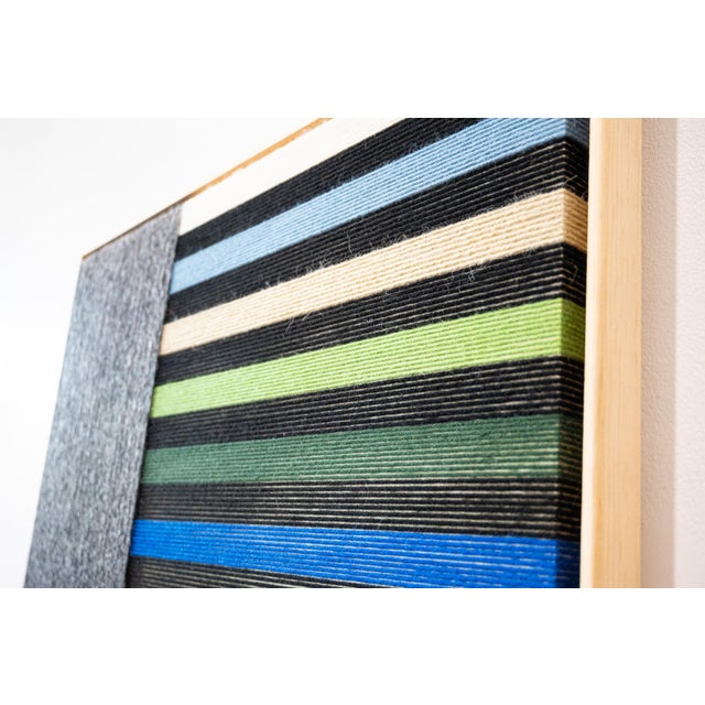 Abstract Textile Work by Artist Anna Beurskens Titled Wrapped Panel #74 For Sale - Image 3 of 3