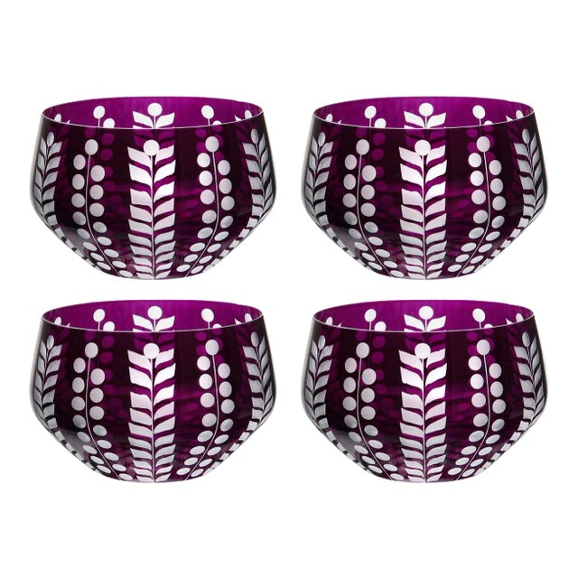 Pariz Votive Candleholder Purple - Set of 4 For Sale