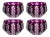 Pariz Votive Candleholder Purple - Set of 4 For Sale