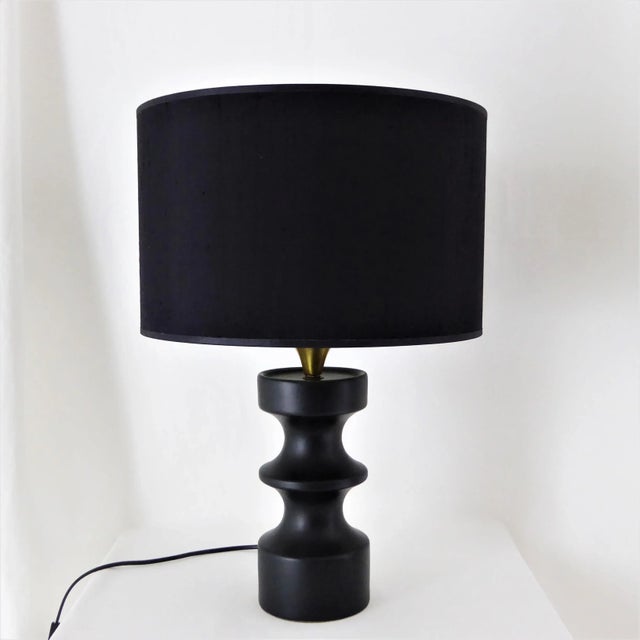 Black Ceramic Chess Pawn Lamp, 1950s For Sale - Image 13 of 13