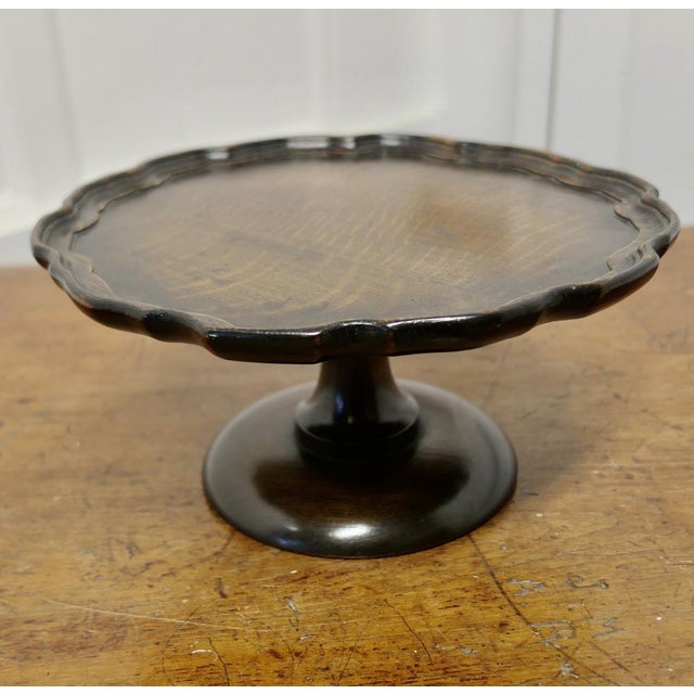 Art Deco Oak Lazy Susan Tazza For Sale - Image 6 of 6