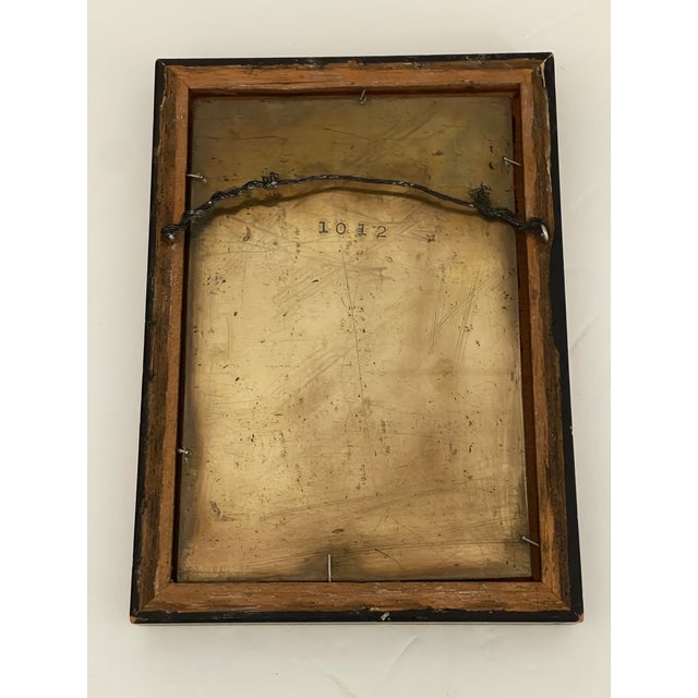 Metal Mid 20th Century Art Deco Bronze Madonna and Child With Angels Icon For Sale - Image 7 of 8