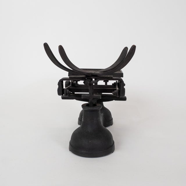 Glass Antique French Double Inkwell Desk Set With Original Glass Inserts For Sale - Image 7 of 10