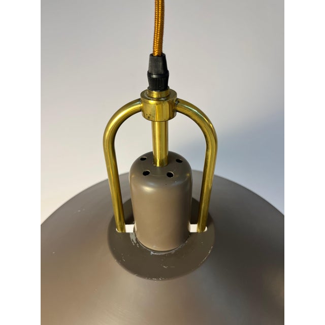 Brown Brown Hanging Lamp with Brass Bracket from Belid For Sale - Image 8 of 11