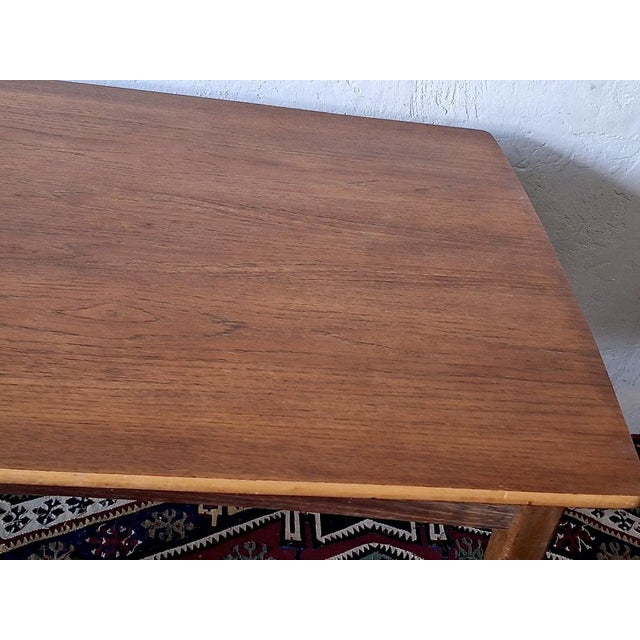 Wood Mid-Century Modern Danish Teak Dining Table with Curved Top, 1960s For Sale - Image 7 of 8