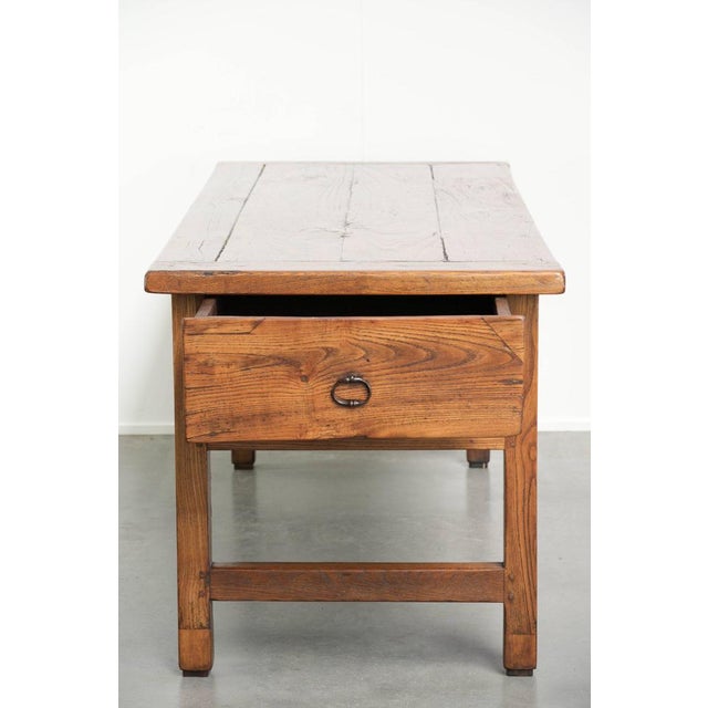 Wood Antique French Farmhouse Oak Dining Table, 18th Century For Sale - Image 7 of 15