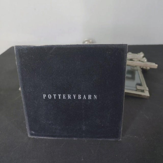 1990s 1990s Vintage Pottery Barn TurnStyle Rotating Silver-Tone 12 - Photo Picture Frame Carousel For Sale - Image 5 of 6