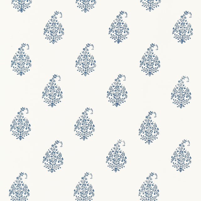 This classic tear-shaped paisley is created using a single wood block printed in a repeating half drop pattern. Each...