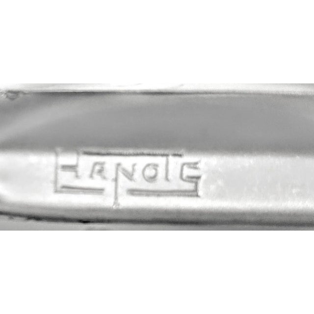 Metal French Art Deco Wall Sconces Signed by Hanots - a Pair For Sale - Image 7 of 8