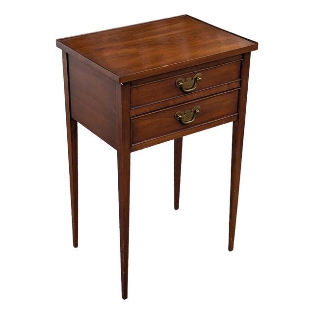 Mid 20th Century Henkel Harris, Federal Style Cherry Two Drawer NightStand For Sale
