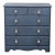 Classic Navy Blue 5-Drawer Dresser With Crystal Knobs For Sale
