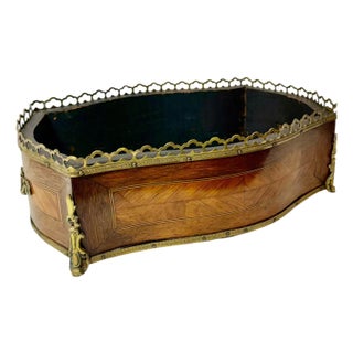 19th Century Napoleon LLL Marquetry Jardinière For Sale
