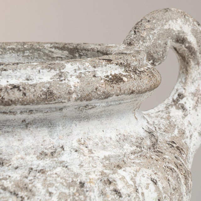 Renaissance Mid 20th Century France Renaissance Cream Concrete Planter For Sale - Image 3 of 8