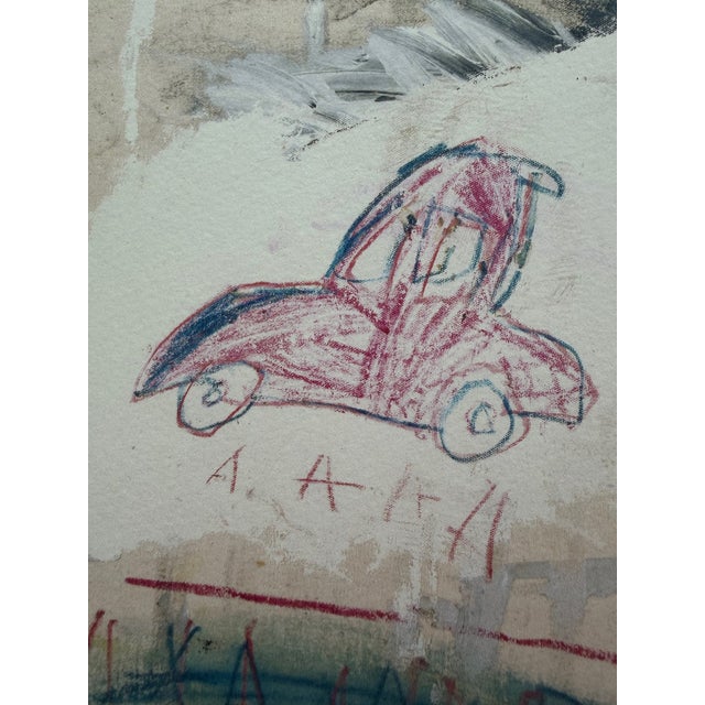 Paper Jean Michel Basquiat (1960-1988), Old Cars 1981, Copyright Estate of Jean Michel Basquiat and Printed in Uk. Licensed by Artestar Ny For Sale - Image 7 of 17