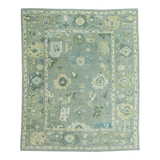Turkish Oushak Rug 12' x 14'6" #19008 For Sale