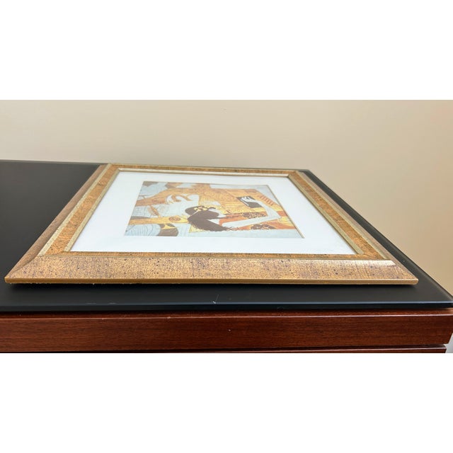Late 20th Century Gustav Klimt “Poetry” Framed Bookplate Illustration, Rizzoli 1995 For Sale - Image 5 of 8