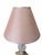Hollywood Regency Gilded Gold and Faux Crystal Lamps With Pink Lampshades- A Pair For Sale - Image 10 of 18