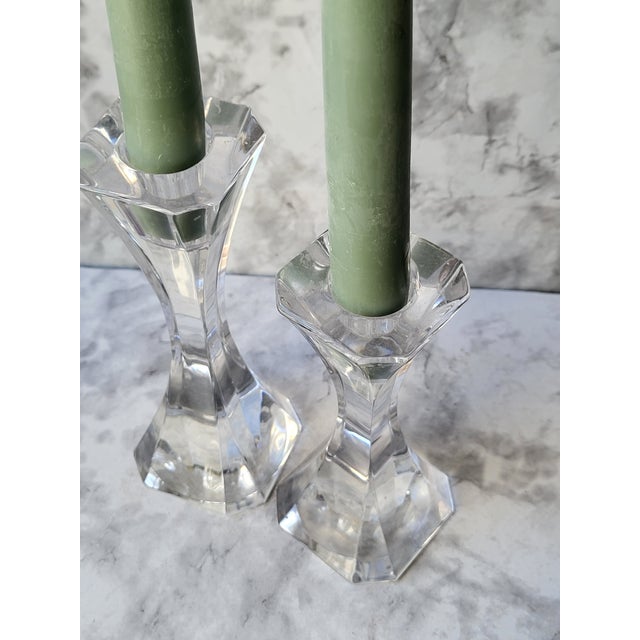 Mid-Century Modern 1990s Villeroy and Boch Crystal Candle Holders - Set Of For Sale - Image 3 of 10
