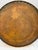 Large Vintage Engraved Brass Tray With Botanical Decoration and Scalloped Rim For Sale - Image 9 of 13