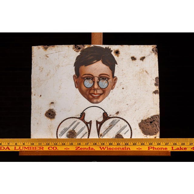Metal Early 20th Century SSP Optometry Trade Sign For Sale - Image 7 of 7