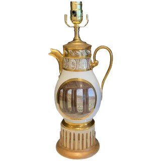 19th Century Old Paris Topographical Coffee Pot, Now as a Lamp For Sale