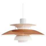 Scandinavian Modern Poul Henningsen Ph 5 Copper Pendant for Louis Poulsen For Sale